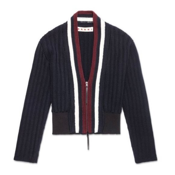マルニ Marni Virgin Wool Cardigan MARNI VIRGIN WOOL CARDIGAN WITH ZIPPER
